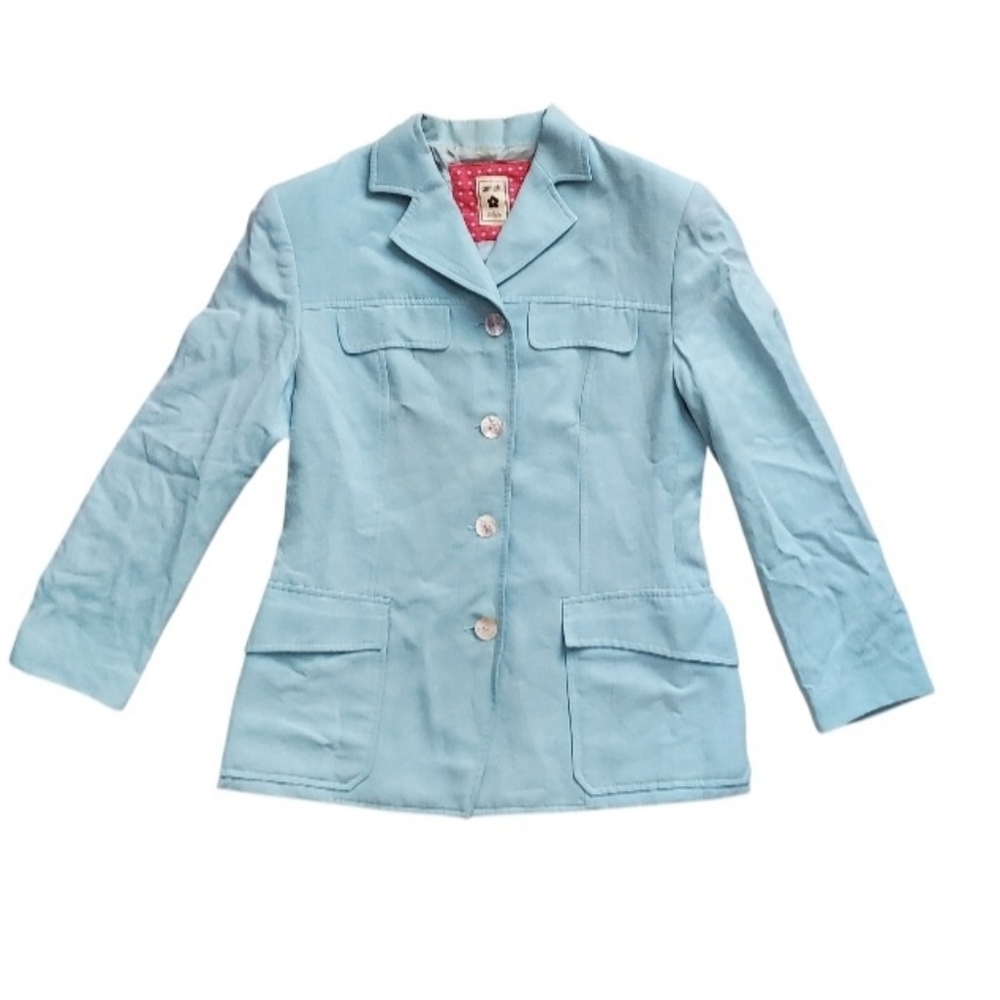 Light Blue Button-Up Blazer